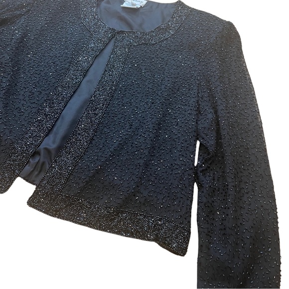 Vintage 1970’s Ste’Nay Beaded Silk Jacket Cover Up - Picture 5 of 7